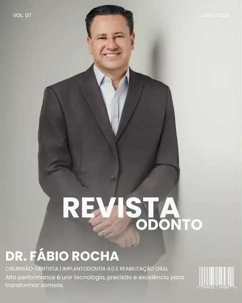 Dr. Fábio Rocha na capa da Revista Odonto
